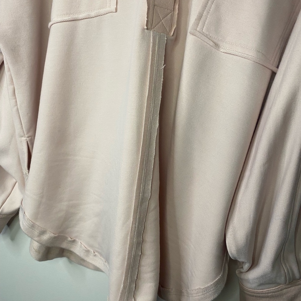 Heyson Oversized Long Pink Blush Collar Pullover Sweatshirt Lagenlook Size Small - Picture 8 of 13